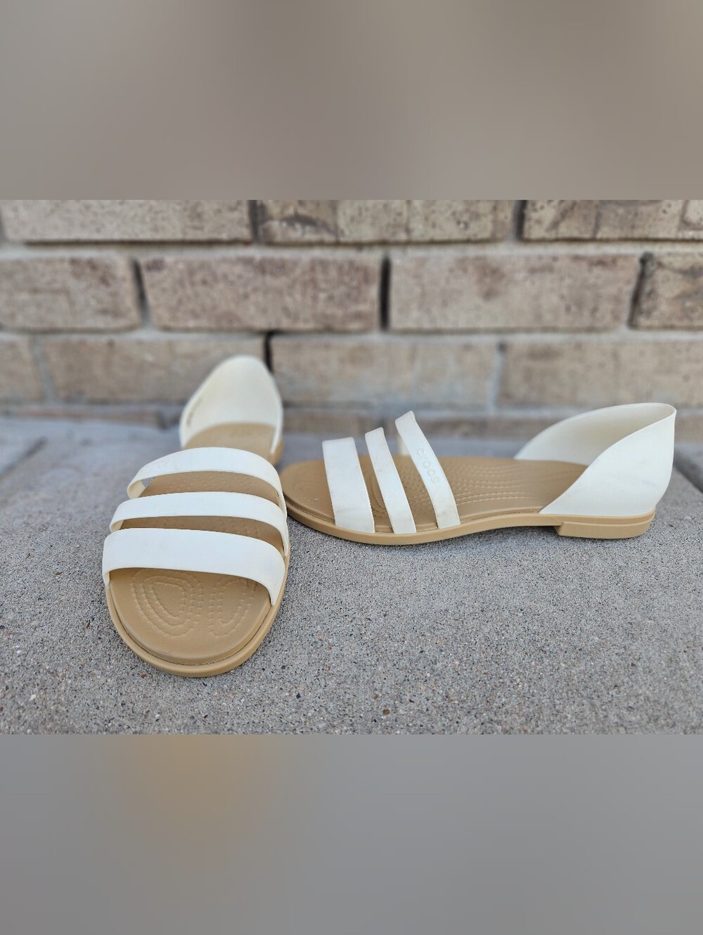 Crocs Women's Tulum Open Flat Sandals Size 8